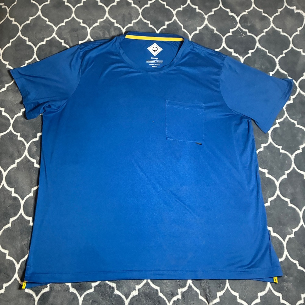 Outdoor Afro x REI Co-op Mens XXL Blue Performance Pocket T-Shirt Hiking Stretch